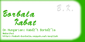 borbala kabat business card